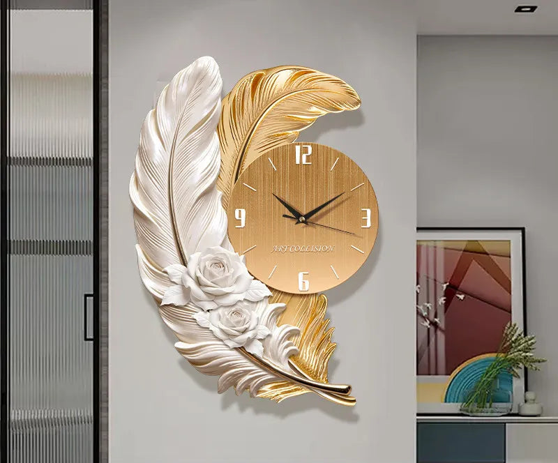 Horloge Murale Luxe Grande Taille Silencieuse – Version Lumineuse ou Standard, 3 Styles