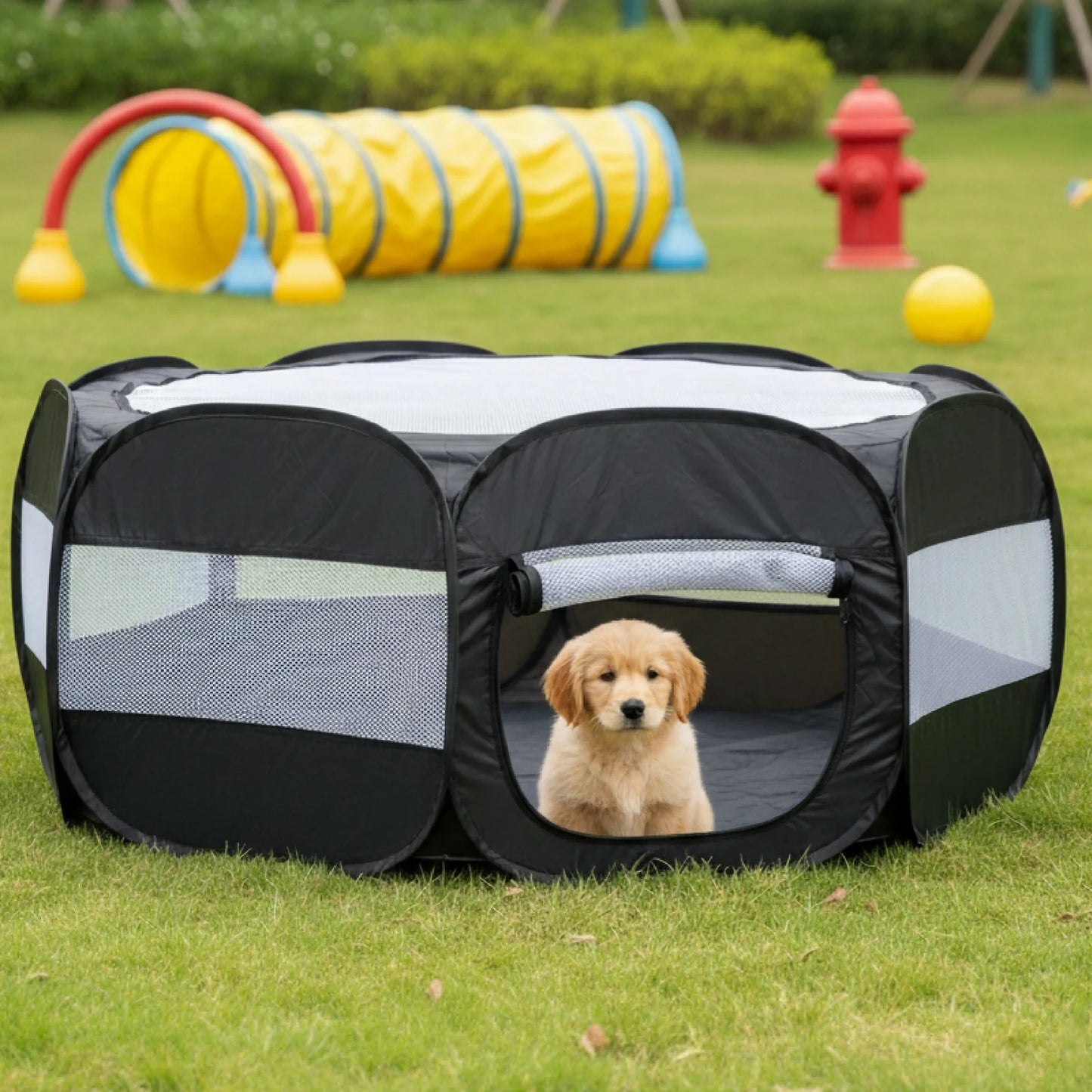 Parc Pliable pour Chiens et Chats – Intérieur & Extérieur