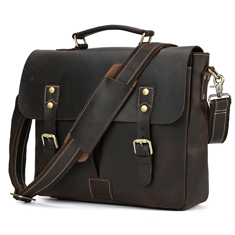 Cartable Cuir Homme Grand Format – Style Vintage Professionnel