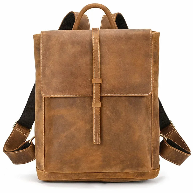 Sac à Dos en Cuir Louis pour Homme - Fermeture à Sangle Rétro