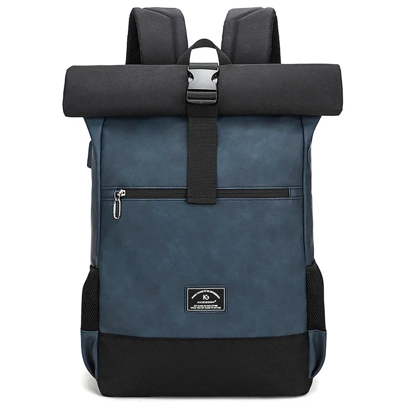 Sac à Dos Roll Top Imperméable pour Homme - Style Vintage
