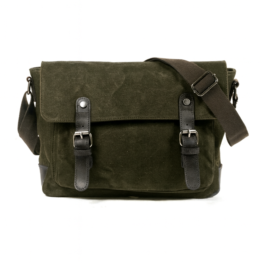 Sacoche Besace Homme en Toile, Style Vintage Bandoulière