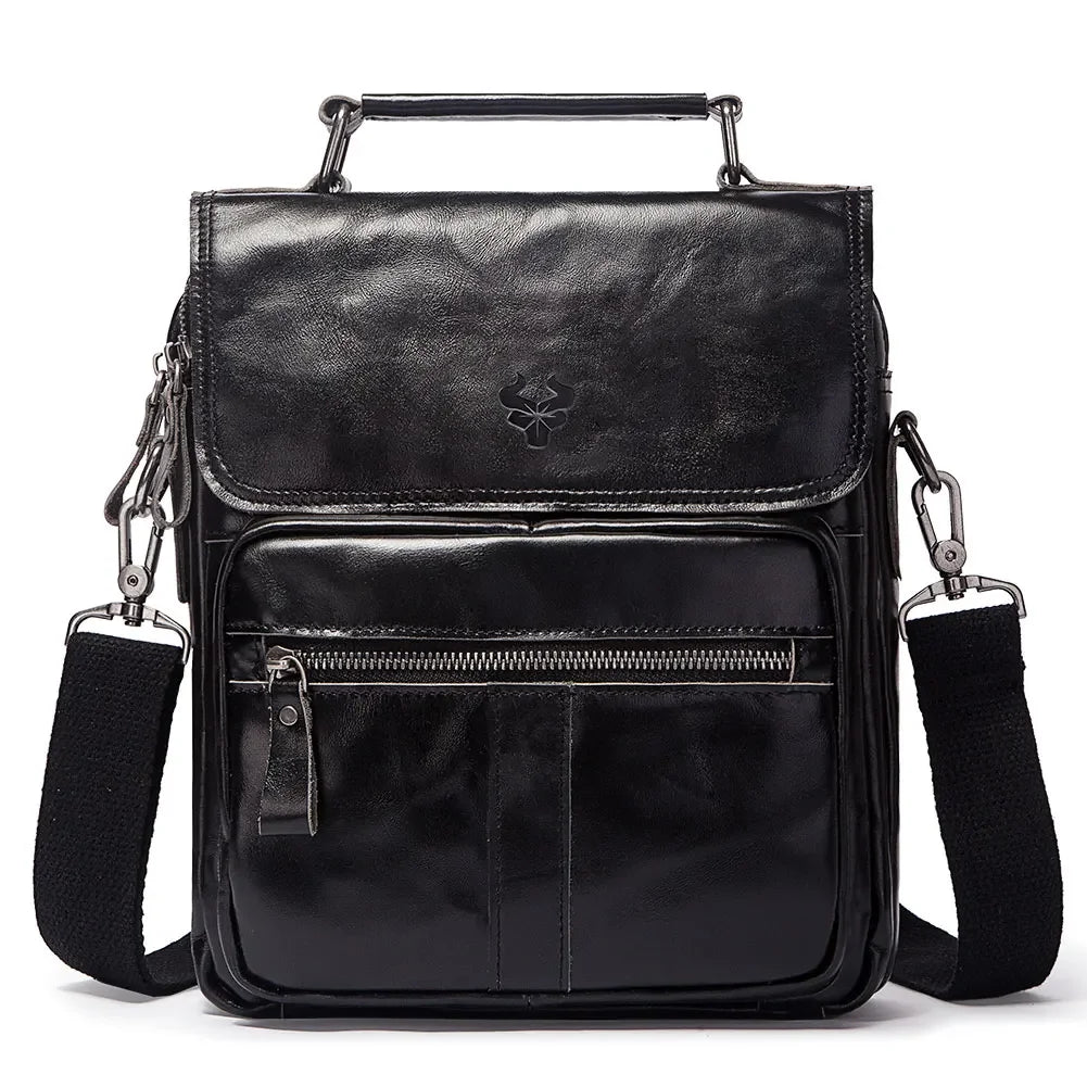 Pochette Homme en Cuir pour Ceinture Marron - Anneau Laiton
