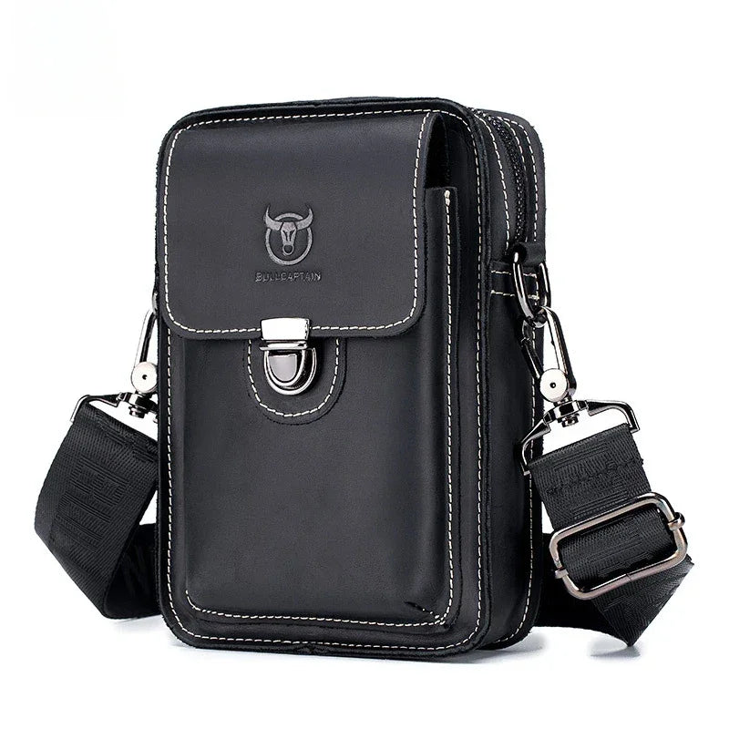 Sacoche de Taille Homme Marron - Pochette Ceinture en Cuir