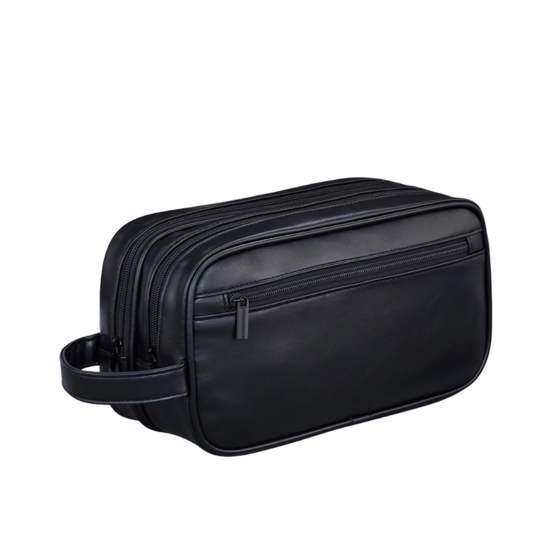 Trousse de Toilette Grande en Cuir PU pour Homme, Multi-Couleurs