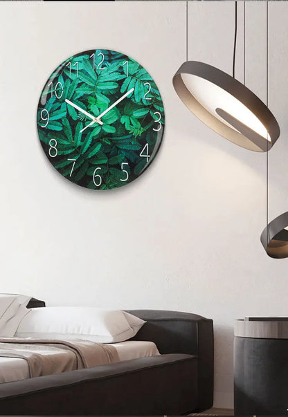 Horloge Murale Verre Design Paysage – Luxe Silencieuse 30cm