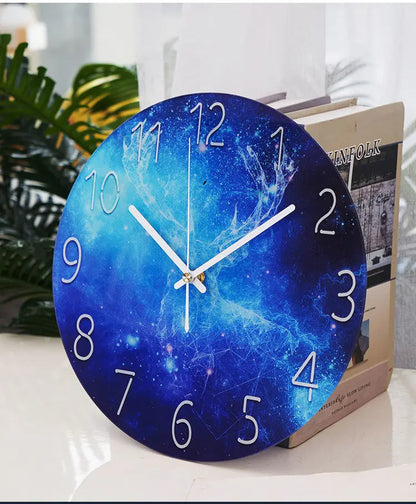Horloge Murale Verre Design Paysage – Luxe Silencieuse 30cm
