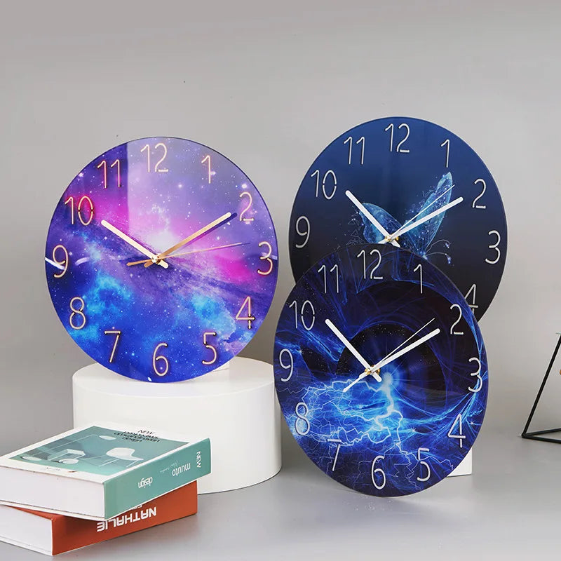 Horloge Murale Verre Design Paysage – Luxe Silencieuse 30cm