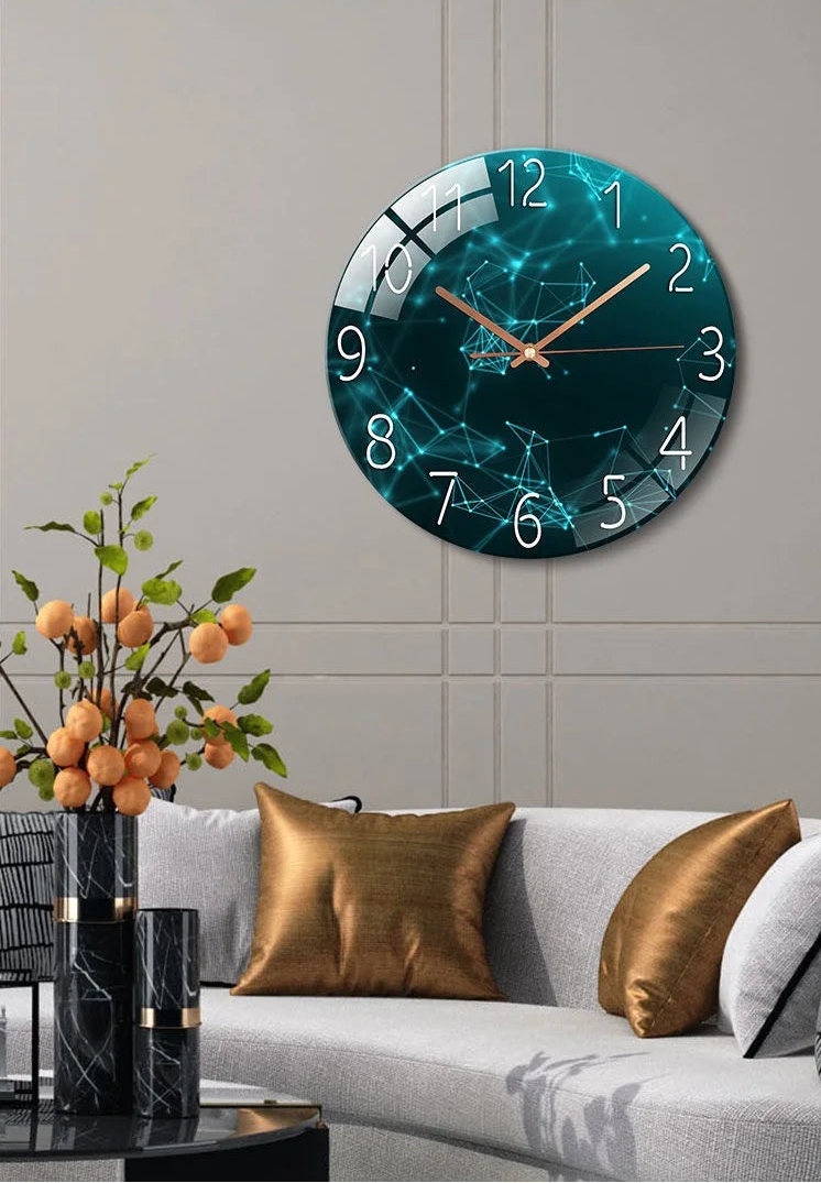 Horloge Murale Verre Design Paysage – Luxe Silencieuse 30cm