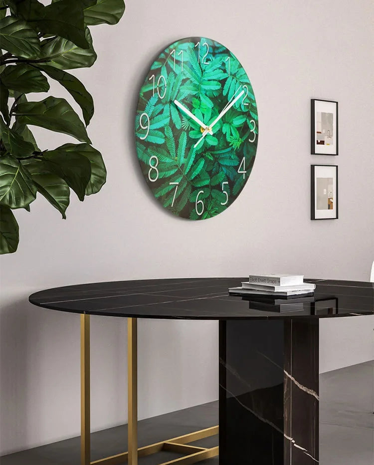 Horloge Murale Verre Design Paysage – Luxe Silencieuse 30cm