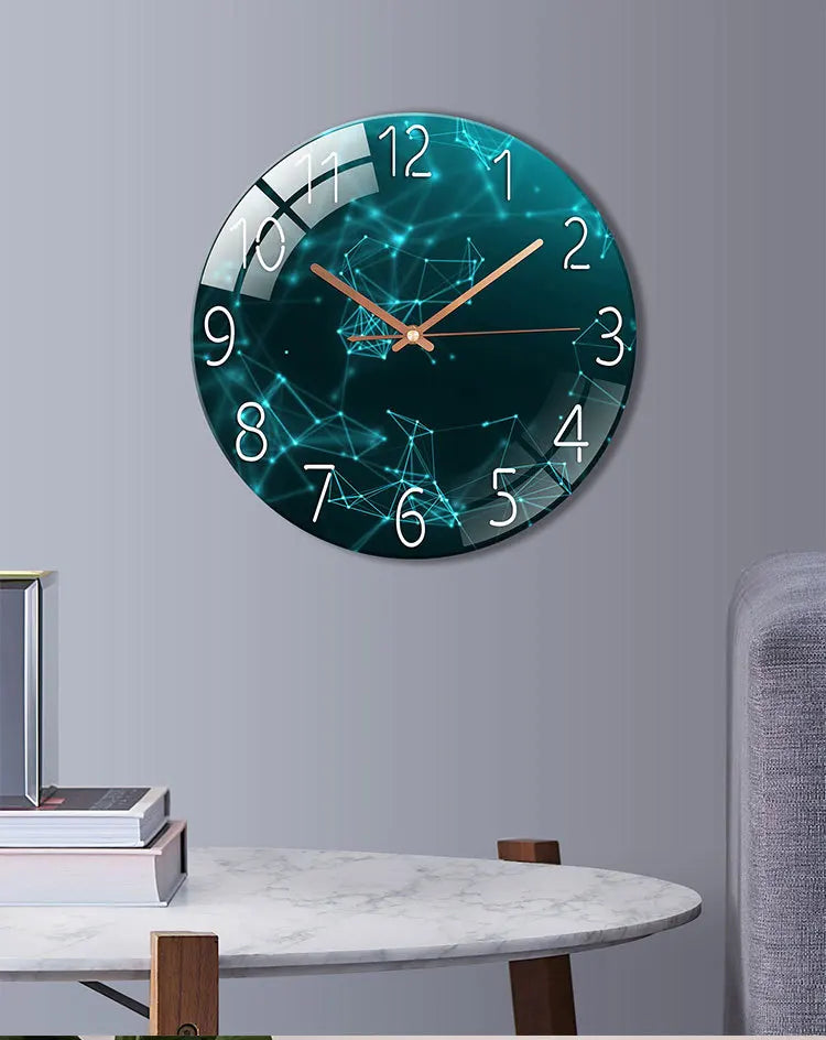 Horloge Murale Verre Design Paysage – Luxe Silencieuse 30cm