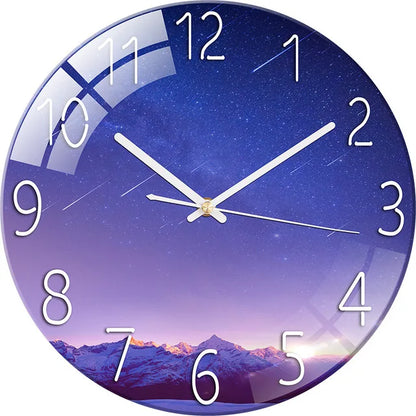 Horloge Murale Verre Design Paysage – Luxe Silencieuse 30cm
