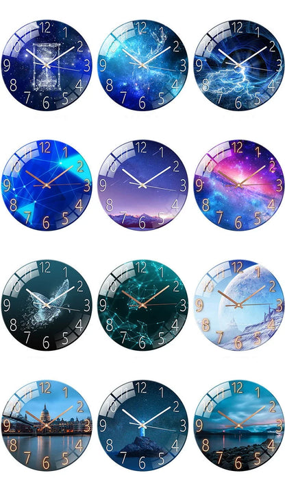 Horloge Murale Verre Design Paysage – Luxe Silencieuse 30cm
