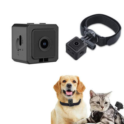Caméra sport 1080p à fixation magnétique pour collier de chien et chat