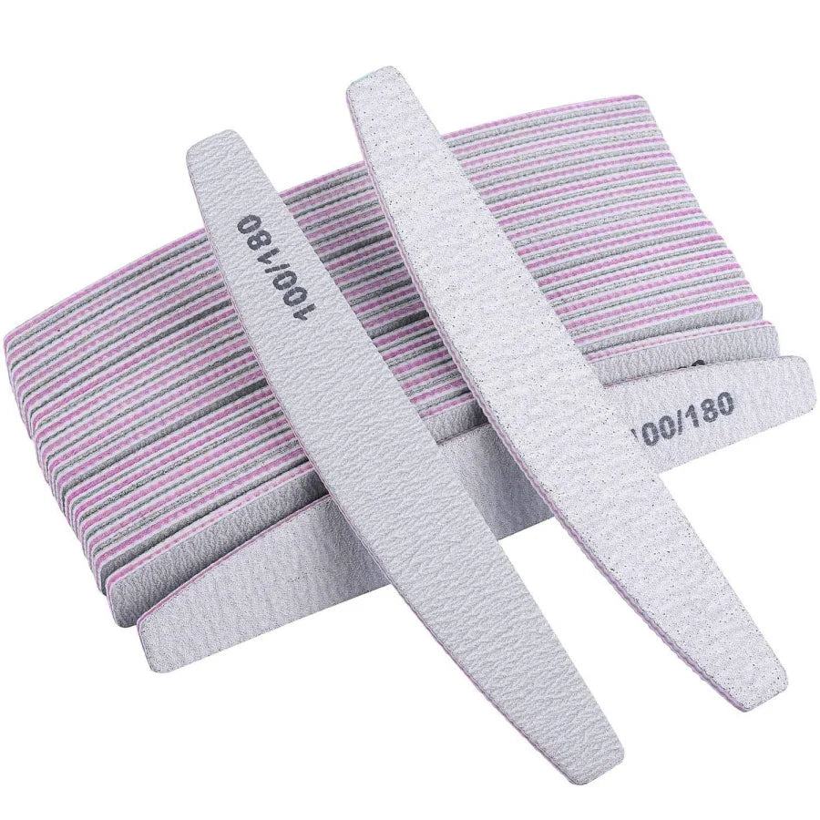 Lot de 10 Limes à Ongles Professionnelles 100/180