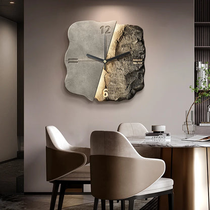 Horloge Murale Design Minéral 30 ou 40 cm – Élégance Contemporaine en Pierre et Céramique