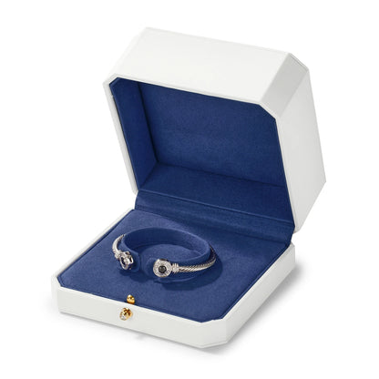 Écrin Bijoux Luxe Blanc & Bleu – Pureté