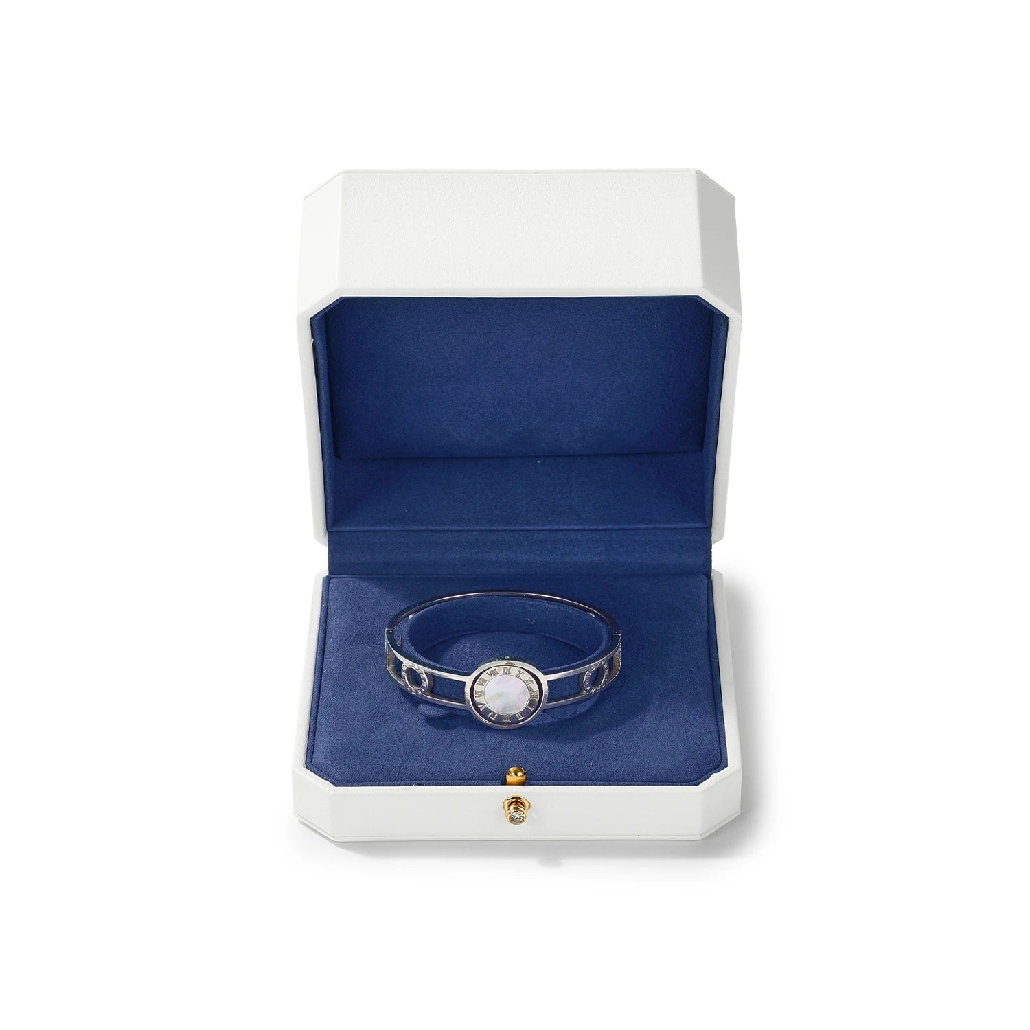 Écrin Bijoux Luxe Blanc & Bleu – Pureté