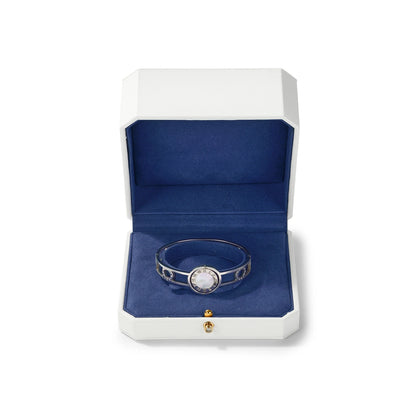 Écrin Bijoux Luxe Blanc & Bleu – Pureté