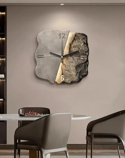 Horloge Murale Design Minéral 30 ou 40 cm – Élégance Contemporaine en Pierre et Céramique