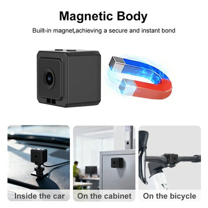 Caméra sport 1080p à fixation magnétique pour collier de chien et chat