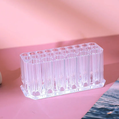 Support acrylique 26 emplacements pour pinceaux et "nail art"
