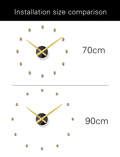 Horloge Murale Géométrique Métal – Grande Taille DIY