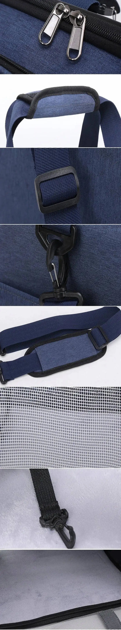 Sac à dos de transport pour chat et chien avec fenêtre en filet