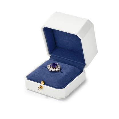 Écrin Bijoux Luxe Blanc & Bleu – Pureté