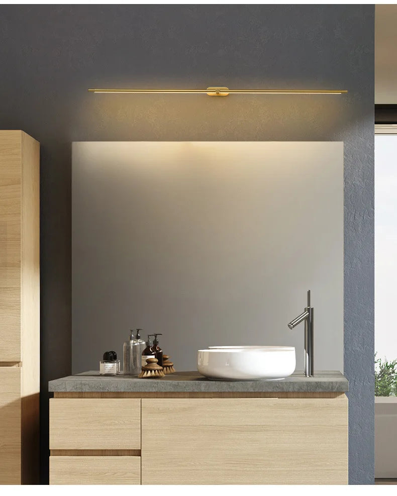 Applique Miroir LED Minimaliste – Salle de Bain & Chambre, 3 Tailles & 2 Lumières