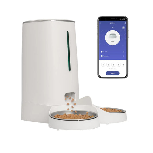 Distributeur automatique de croquettes 4L avec appli et gamelles doubles