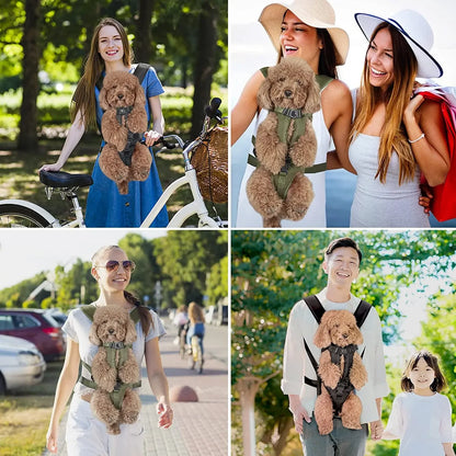 Porte-bébé pour chien avec harnais avant réglable et boucles sécurisées