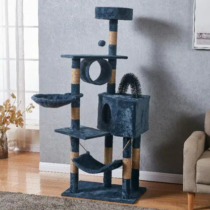 Arbre à chat XXL avec hamac, tunnel et griffoirs en corde