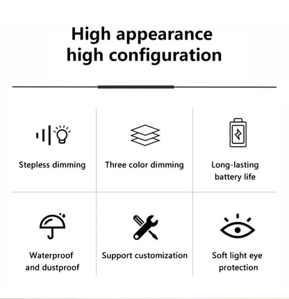 Lampe de Table LED Rétro Rechargeable – 3 Intensités & Tactile