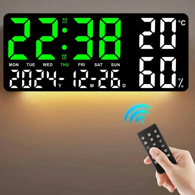 Horloge Digitale LED Multifonction – Alarme, Température, Humidité & Ambiance 7 Couleurs