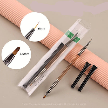 Kit 3 Pinceaux Nail Art Double Embout – Précision Professionnelle UV Gel