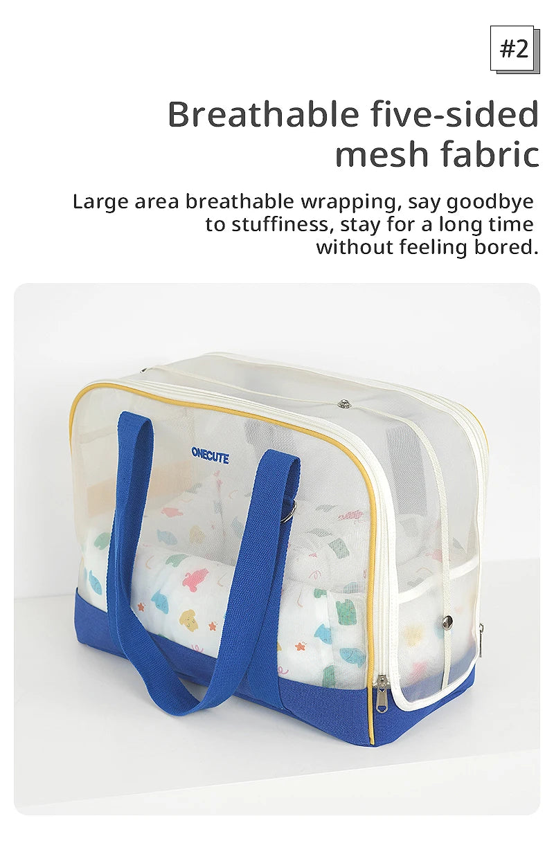 Sac de transport pour chien avec panneaux transparents et double poignée