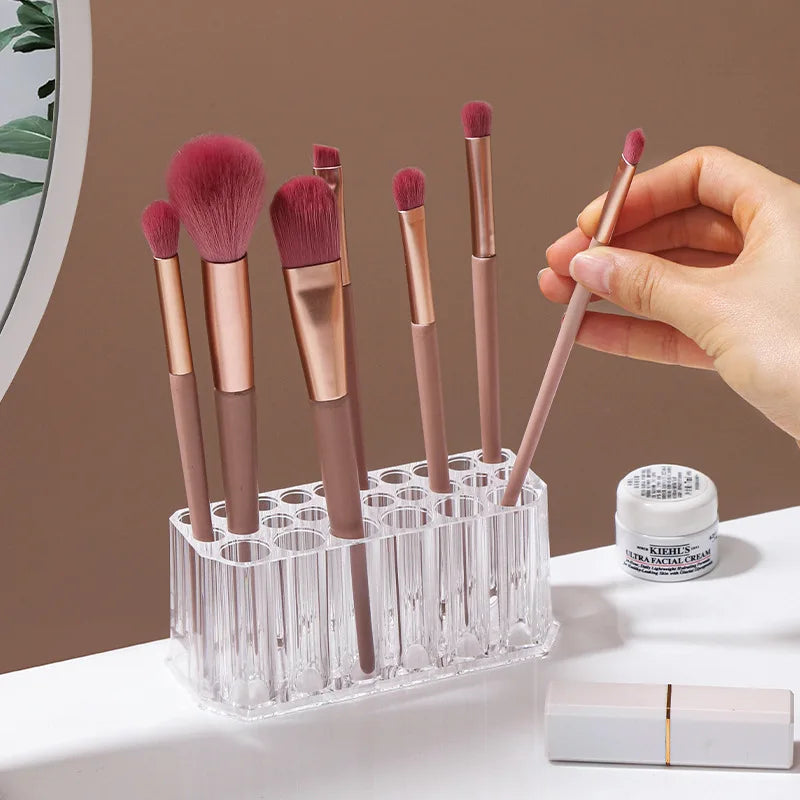 Support acrylique 26 emplacements pour pinceaux et "nail art"
