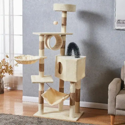 Arbre à chat XXL avec hamac, tunnel et griffoirs en corde