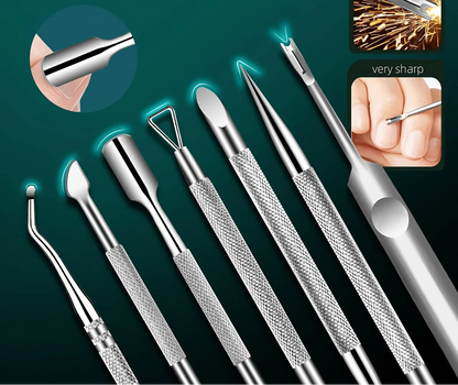 Kit Pédicure Professionnel 5 Pièces – Acier Inoxydable avec Boîte de Rangement