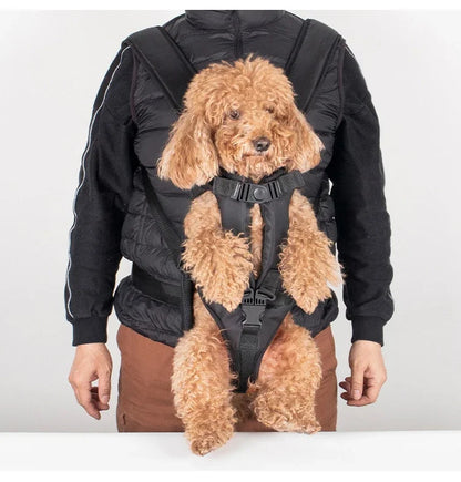 Porte-bébé pour chien avec harnais avant réglable et boucles sécurisées