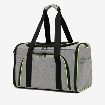 Sac de transport extensible pour chat avec panneaux en filet zippés