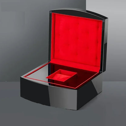 Écrin Montre Luxe Noir & Rouge