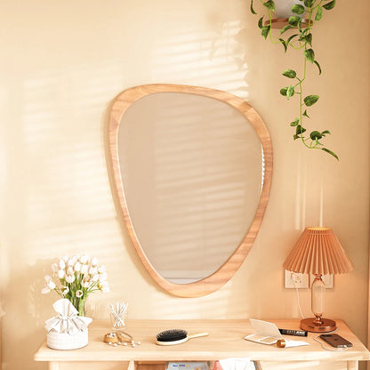 Miroir Mural Irrégulier Bois Asymétrique – Style Moderne, 4 Grandes Tailles