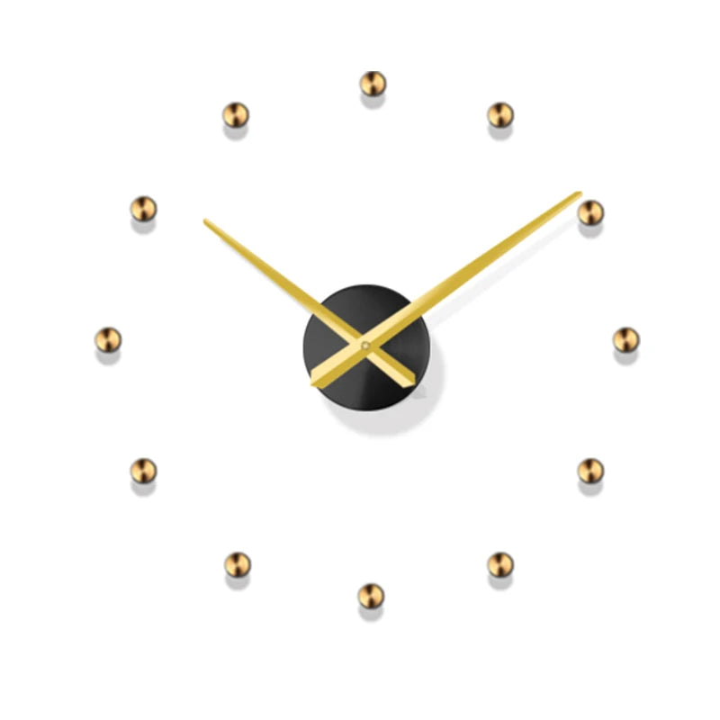 Horloge Murale Géométrique Métal – Grande Taille DIY