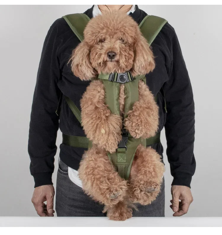 Porte-bébé pour chien avec harnais avant réglable et boucles sécurisées
