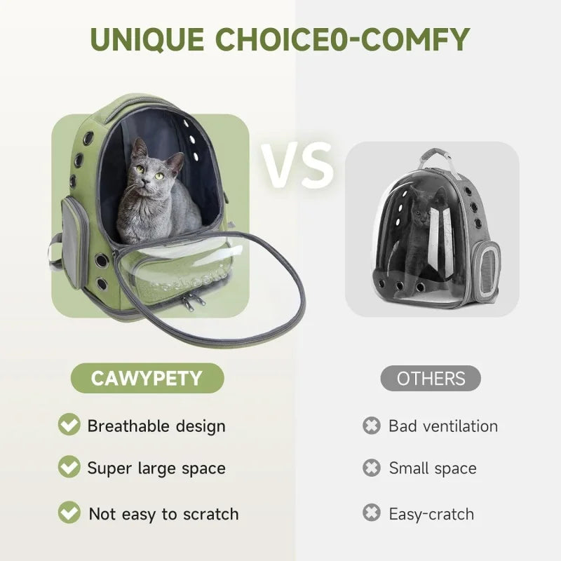 Sac à dos de transport pour chat avec fenêtres en filet respirant