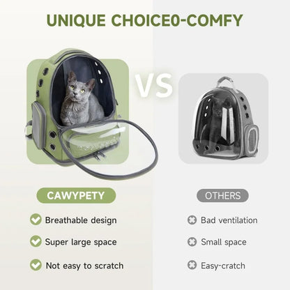 Sac à dos de transport pour chat avec fenêtres en filet respirant