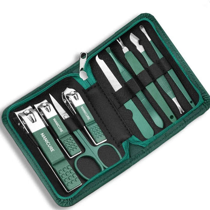 Kit Manucure Professionnel 6 à 18 Pièces avec Étui en Cuir – Soin Mains, Pieds et Visage