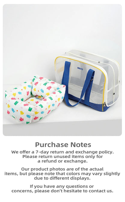 Sac de transport pour chien avec panneaux transparents et double poignée